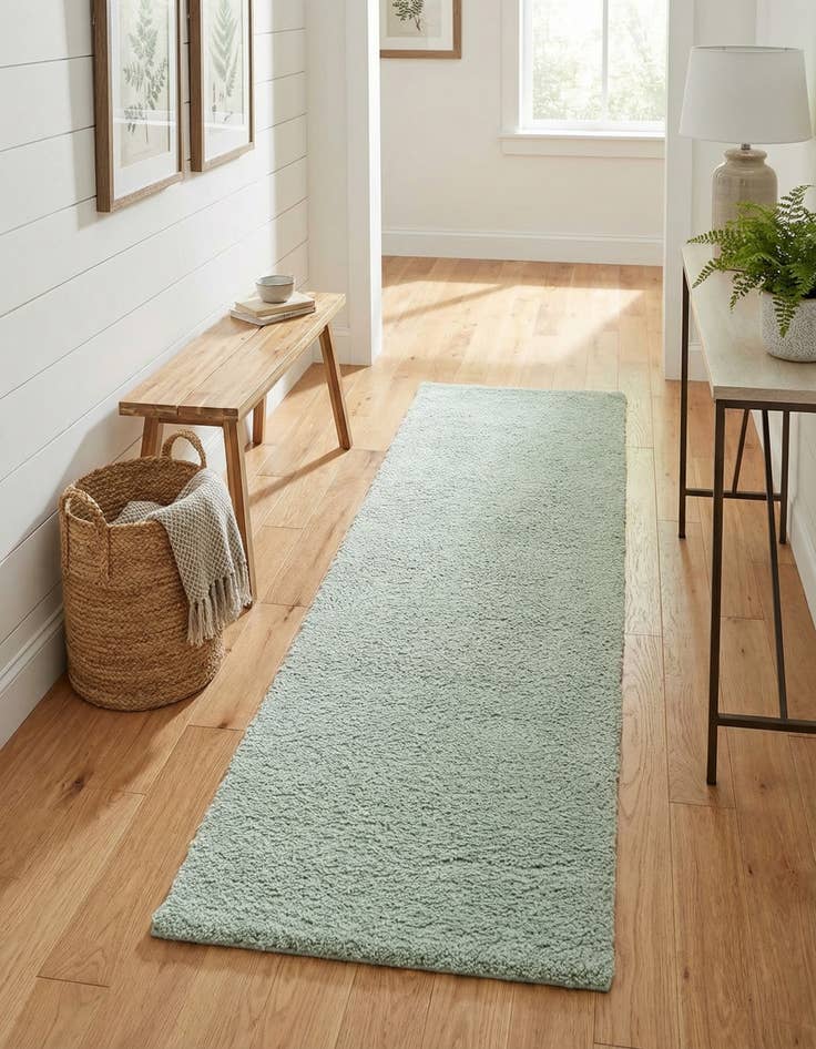 Detail image of  2' 2 x 6' 9 Solid Frieze Runner Rug