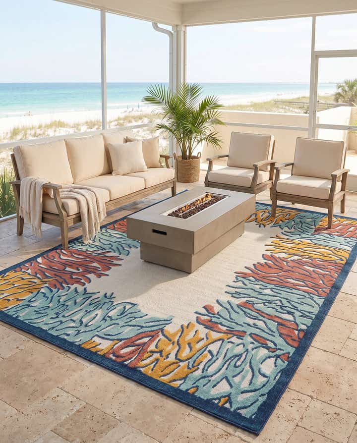 9' x 12' Easy-Clean Belize Indoor / Outdoor Rug