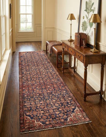 2' 9 x 9' 3 Hamedan Wool Runner Rug