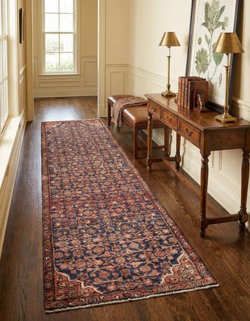 2' 9 x 9' 3 Hamedan Wool Runner Rug