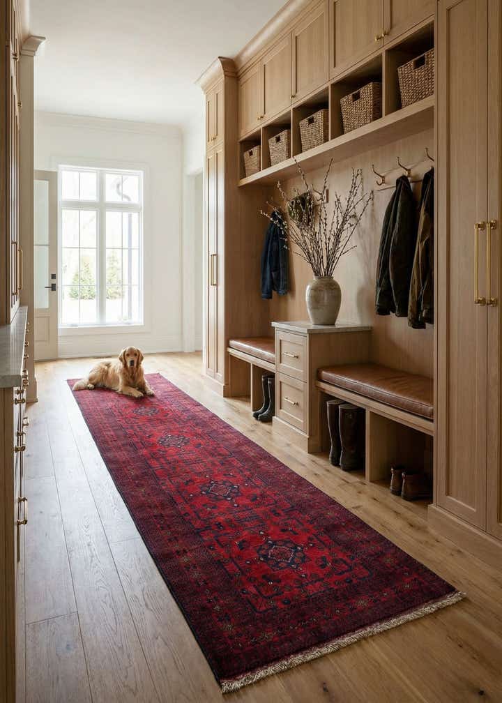 2' 9 x 9' 7 Hand Knotted Khal Mohammadi Wool Runner Rug