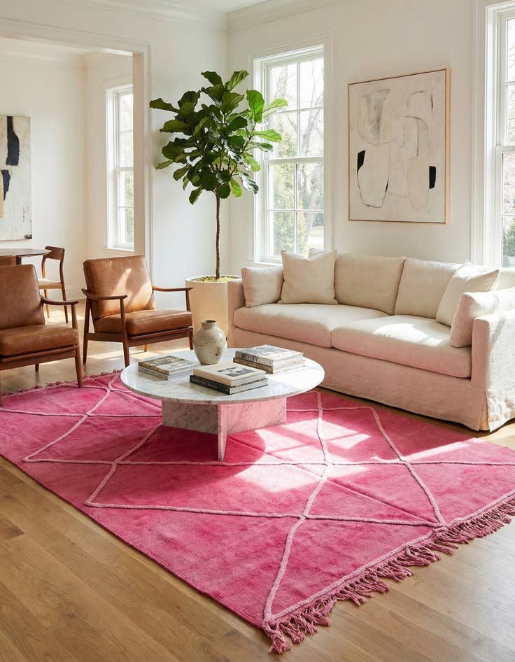 Detail image of 5' 7 x 8' Hand Woven Kilim Modern Wool Rug