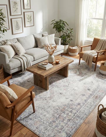 Ivory and Beige Yara Rug