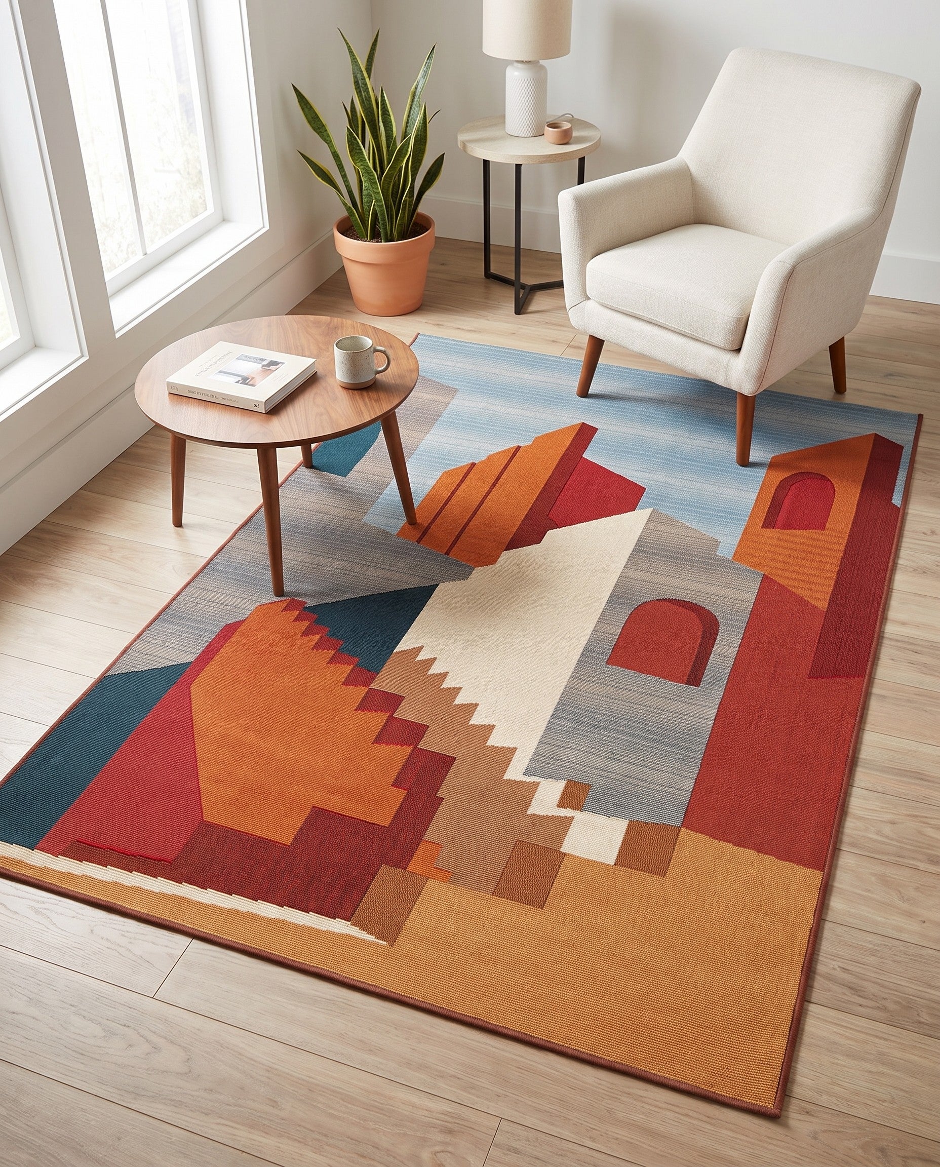 4' x 6' Easy-Clean Modern Indoor / Outdoor Rug