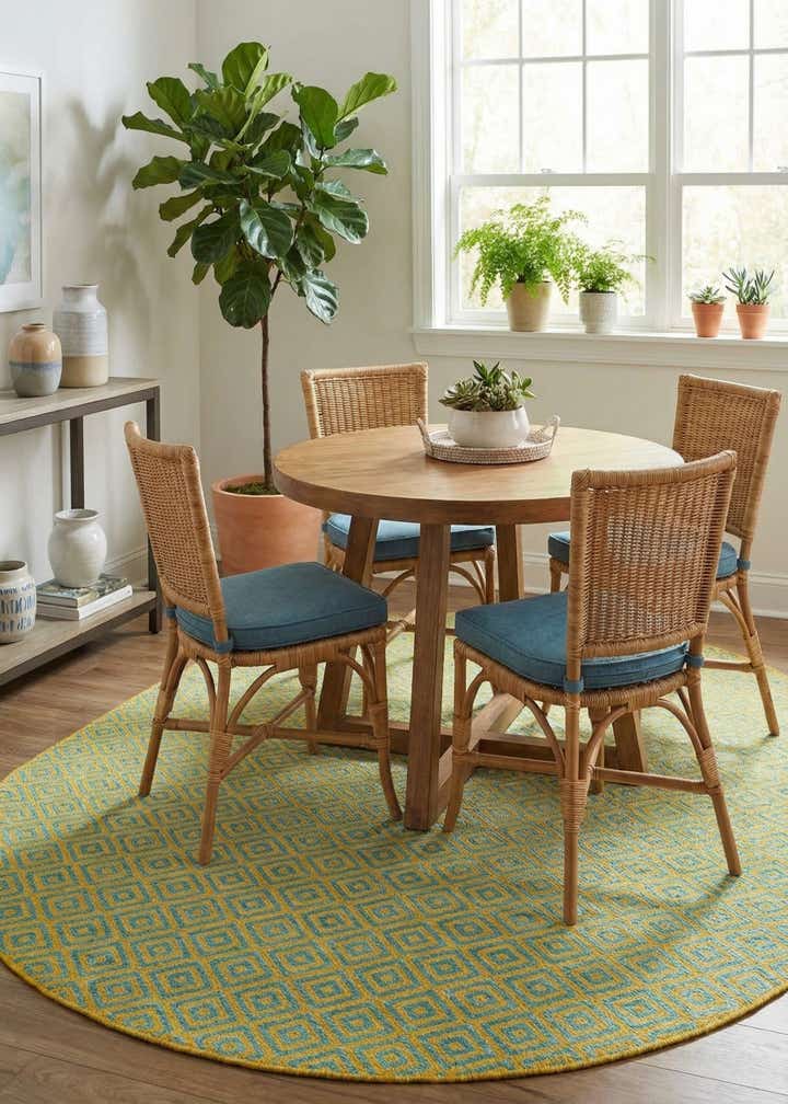 7' 10 x 10' Easy-Clean Jill Zarin Costa Rica Indoor / Outdoor Oval Rug