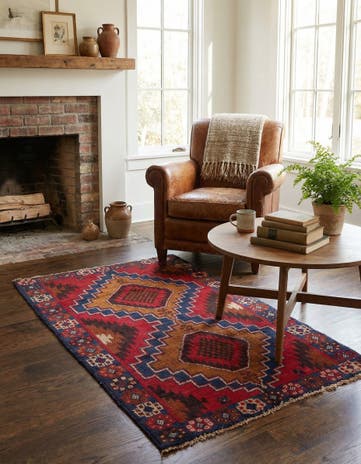2' 10 x 4' 10 Hand Knotted Balouch Persian Wool Rug