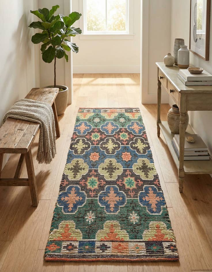 Detail image of 2' 2 x 6' 1 Chenille Jute Runner Rug