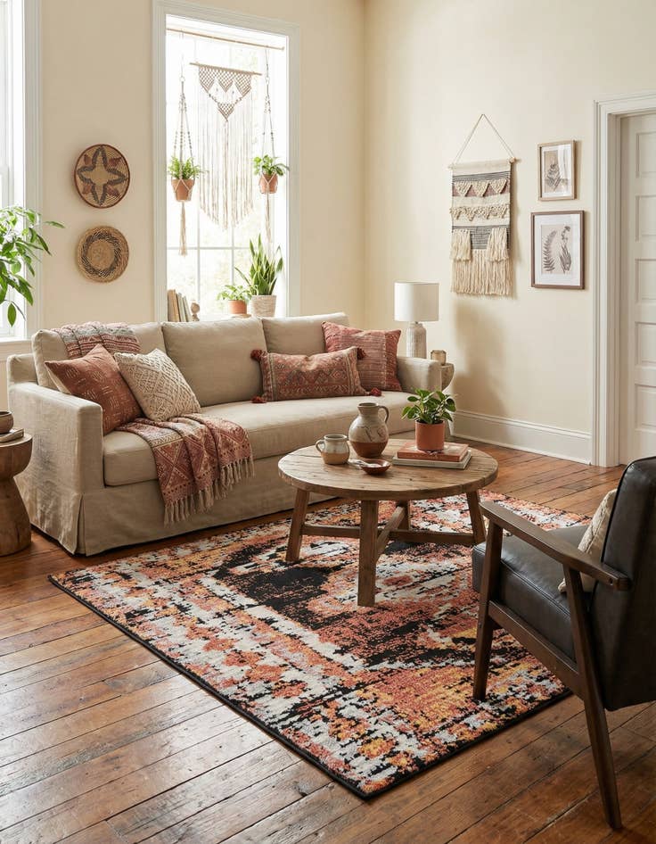 Detail image of  5' 3 x 5' 3 Tagine Square Rug