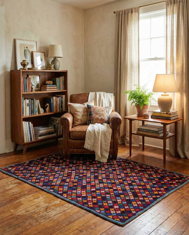 Detail image of 3' 10 x 5' 9 Hand Knotted Balouch Wool Rug