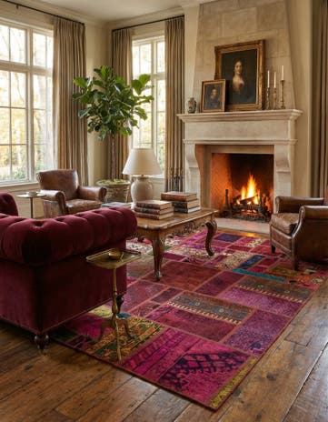 5' 7 x 7' 10 Hand Knotted Ultra Vintage Persian Wool Rug