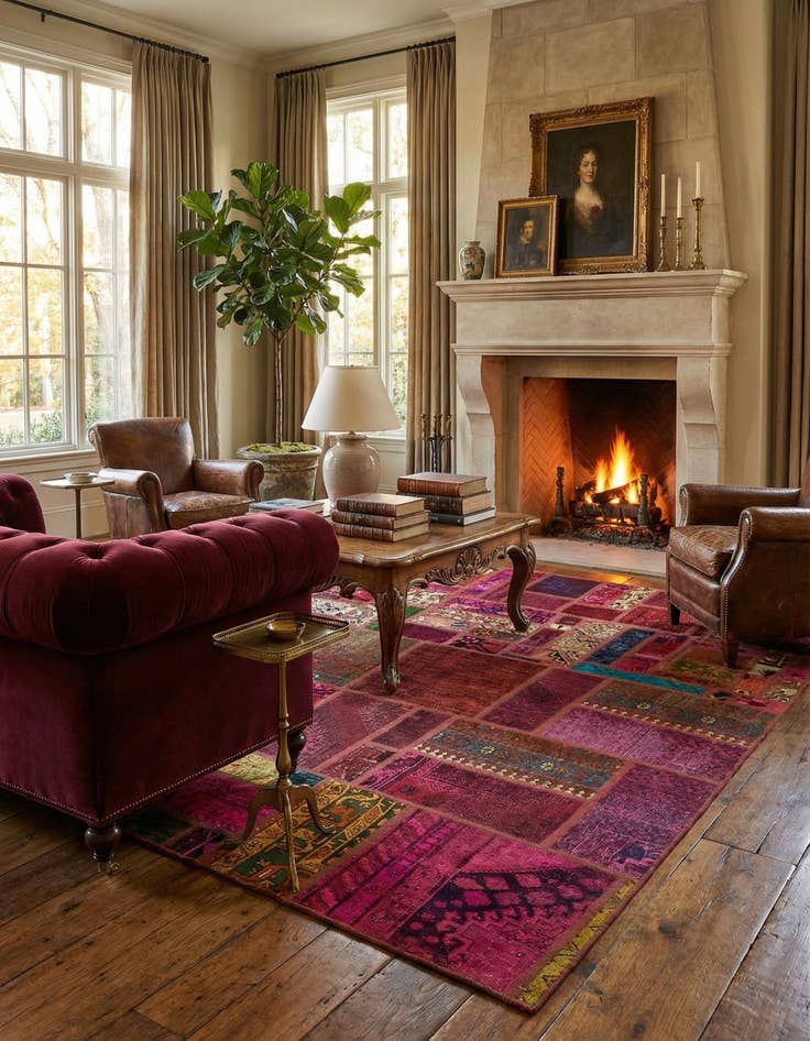 Detail image of 5' 7 x 7' 10  Hand Knotted Ultra Vintage Persian Wool Rug