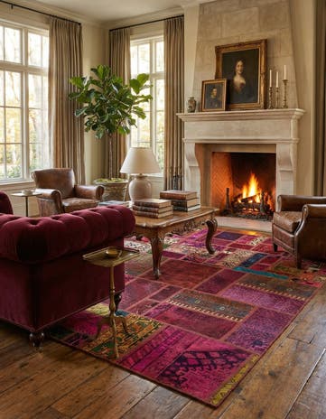 5' 7 x 7' 10 Hand Knotted Ultra Vintage Persian Wool Rug