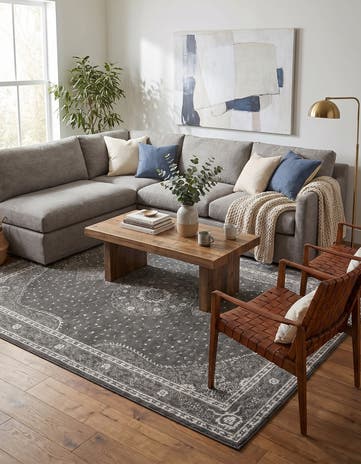 Dark Gray Dover Rug