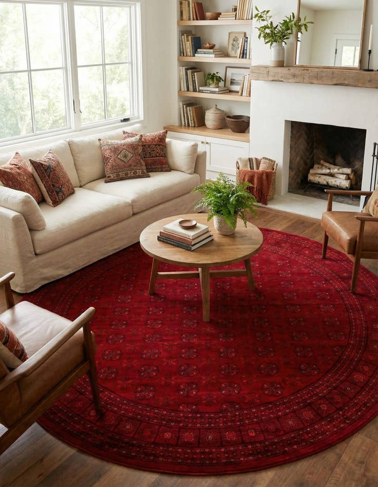 Detail image of 10' x 10' Bokhara Round Rug