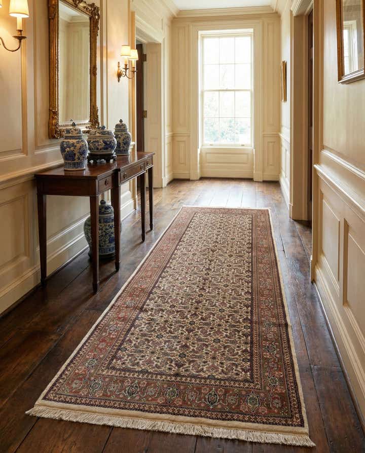 5' 2 x 11' Hand Knotted Farahan Wool Runner Rug