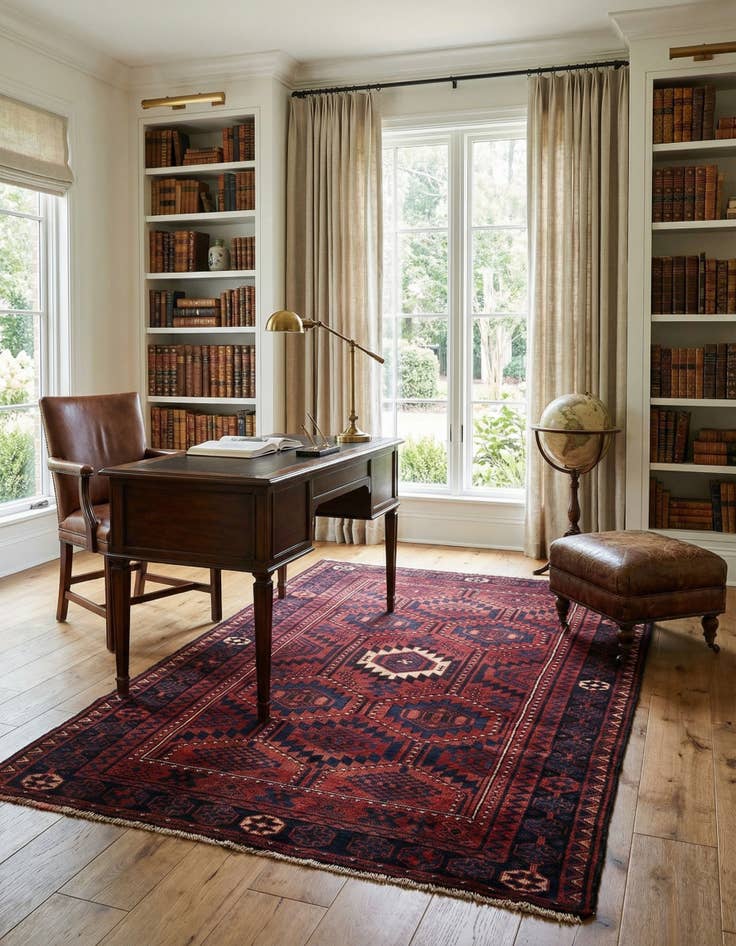 Detail image of 4' 3 x 8' 5 Balouch Wool Rug