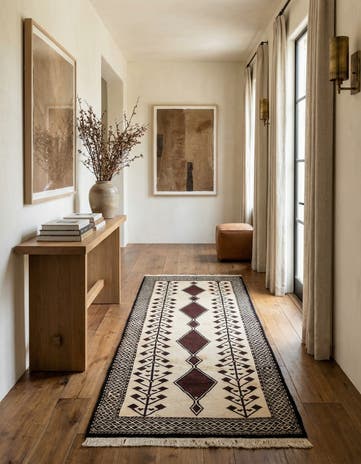 3' 4 x 6' 8 Hand Knotted Moroccan Wool Runner Rug