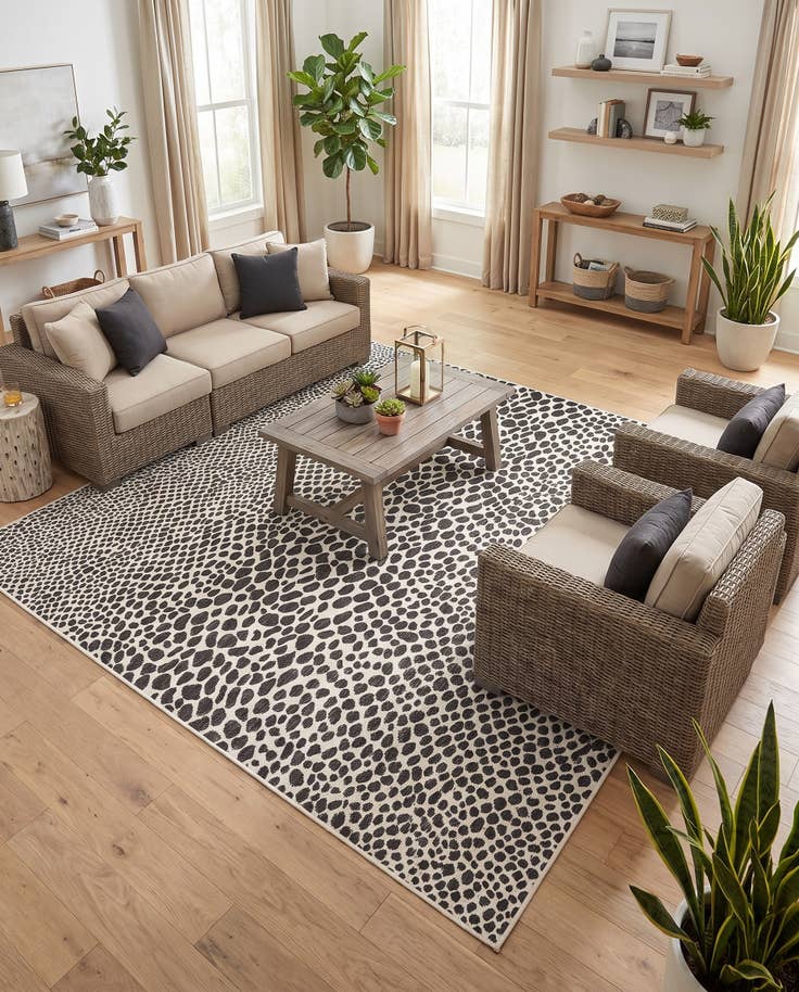 Detail image of 10' 8 x 10' 8 Easy-Clean Jill Zarin Cape Town Indoor / Outdoor Square Rug