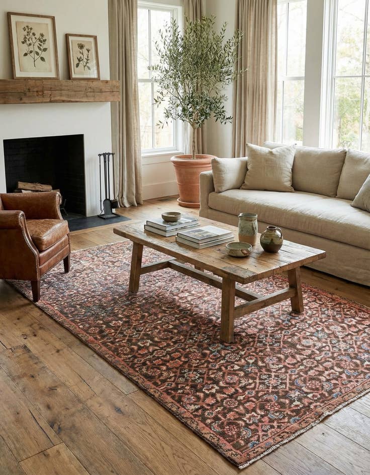 Detail image of 4' 1 x 9'  Hand Knotted Ultra Vintage Persian Wool Runner Rug