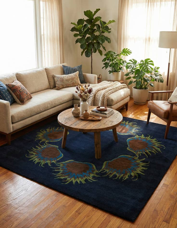 Detail image of 7' 5 x 7' 7 Luna Wool Square Rug