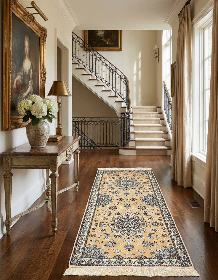 Detail image of 1' 8 x 4' 2  Hand Knotted Nain Rug