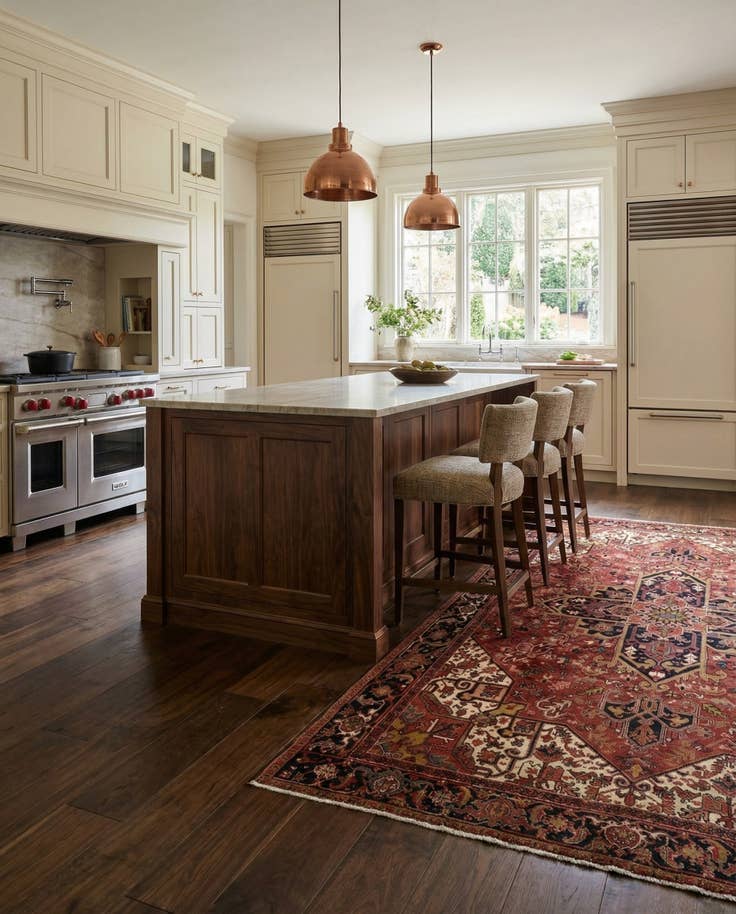 Detail image of 8' 8 x 11' 1 Hand Knotted Heriz Persian Wool Rug