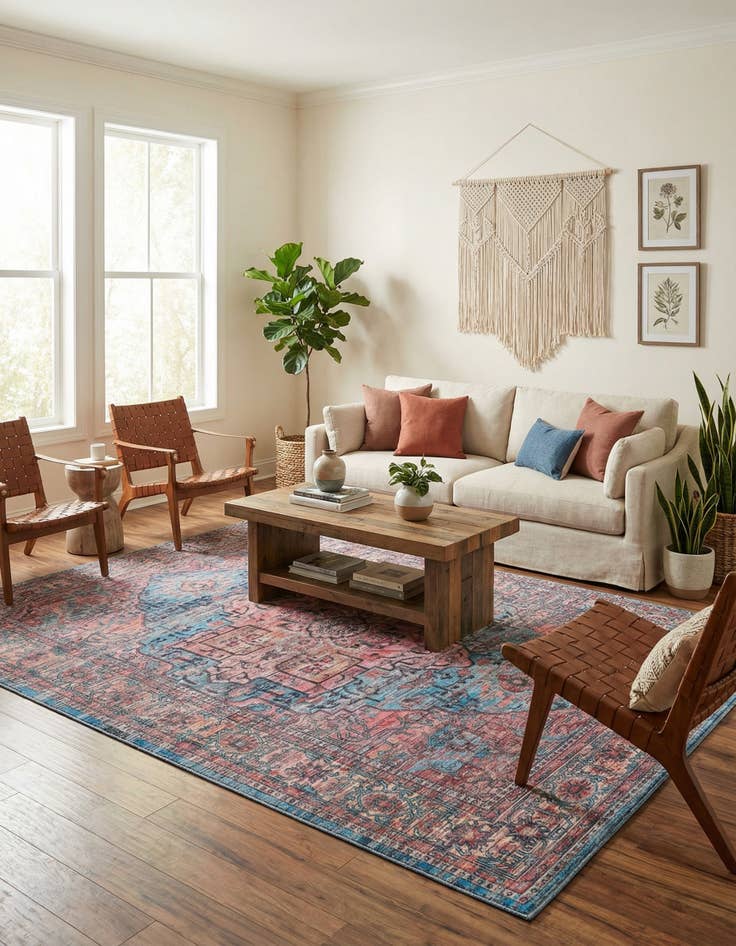 Detail image of 7' 10 x 10'  Washable Maahru Rug