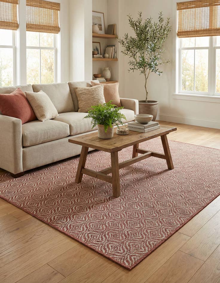 Detail image of 6' x 9' Easy-Clean Trellis Indoor / Outdoor Rug
