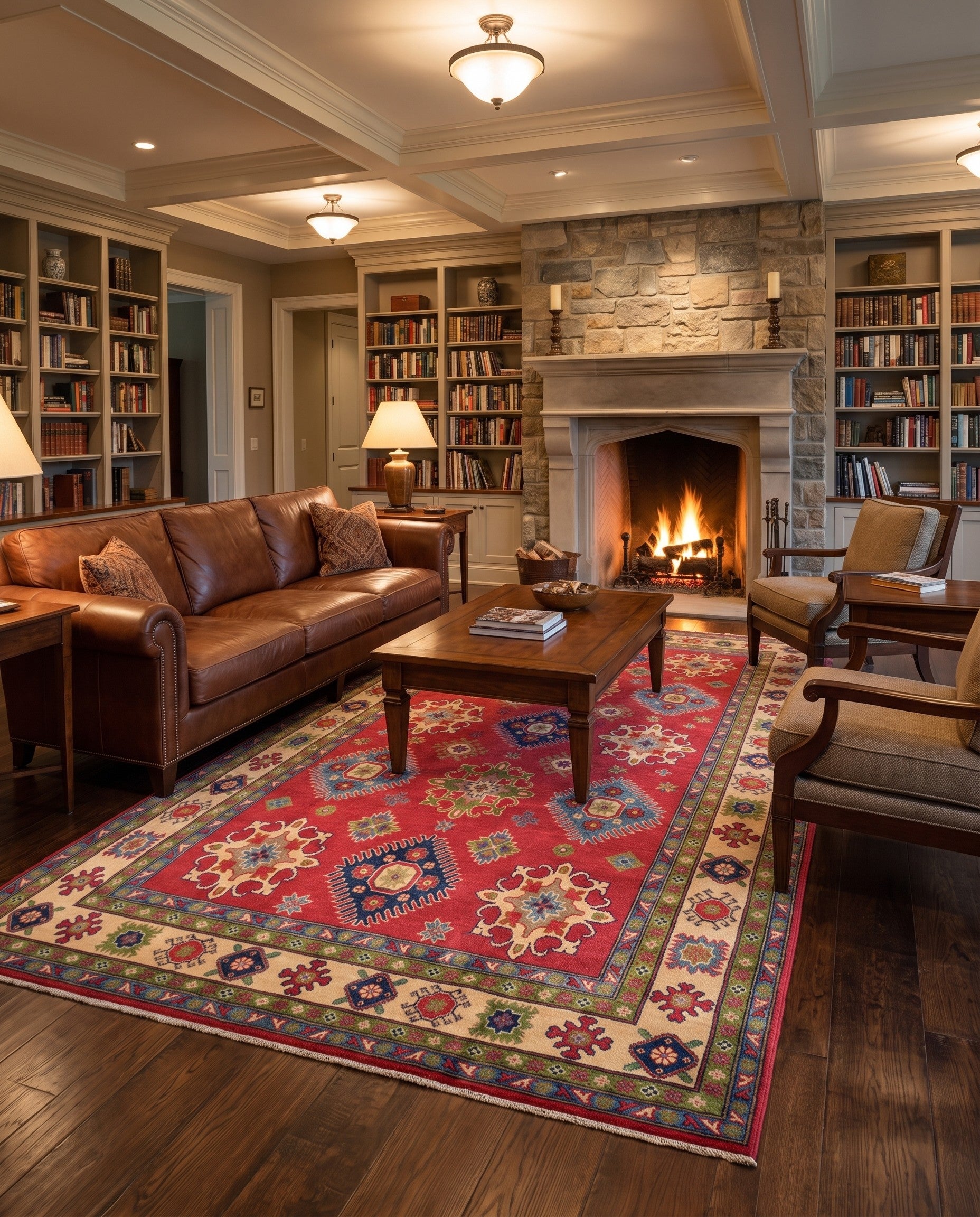 6' 8 x 9' 10 Hand Knotted Kazak Rug