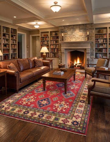 6' 8 x 9' 10 Hand Knotted Kazak Rug