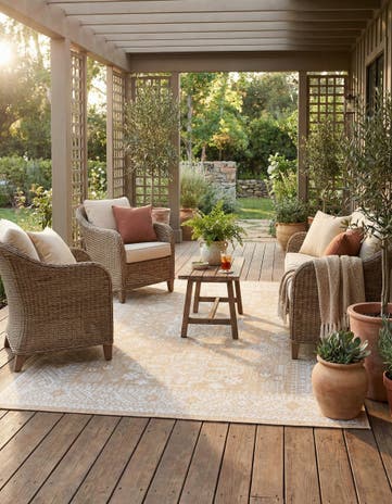 7' x 10' Easy-Clean Aztec Indoor / Outdoor Rug