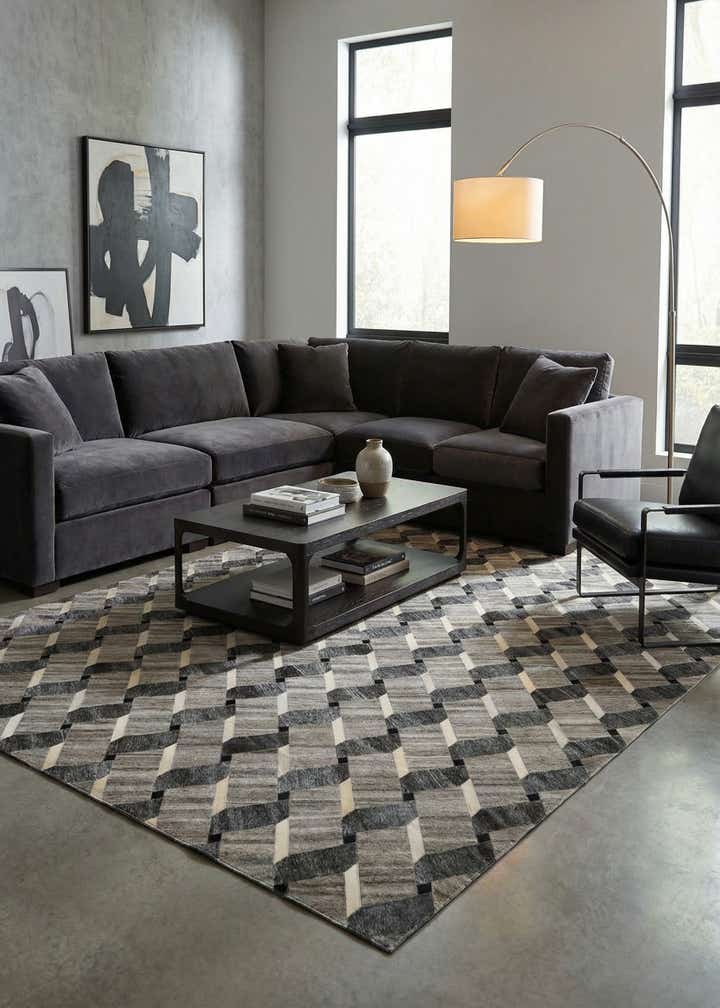 5' 2 x 7' 11 Cowhide - Patchwork Rug