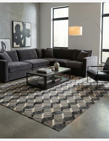 5' 2 x 7' 11 Cowhide - Patchwork Rug