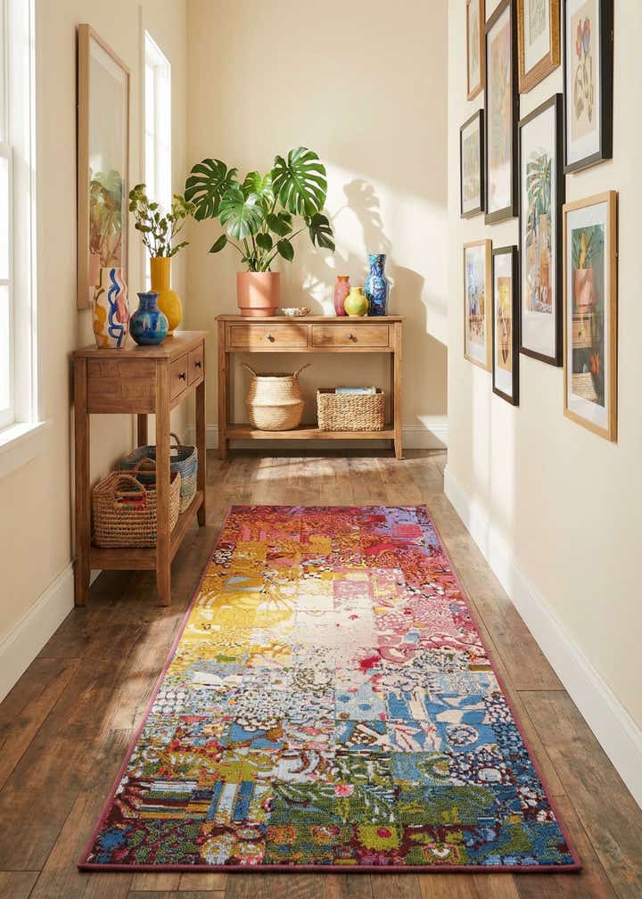 2' x 6' Easy-Clean Modern Indoor / Outdoor Runner Rug