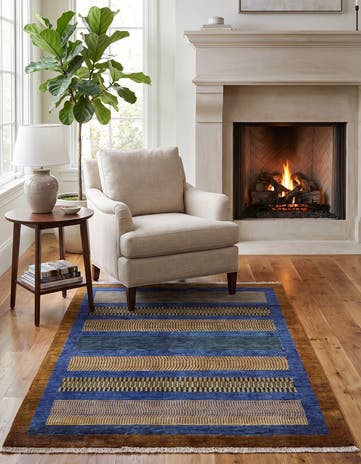 3' 11 x 5' 9 Hand Knotted Ziegler Modern Rug