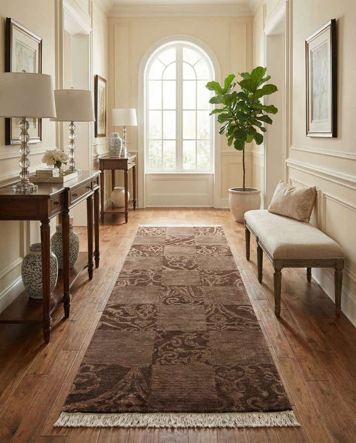 2' 8 x 9' 11 Hand Knotted Darya Wool Runner Rug