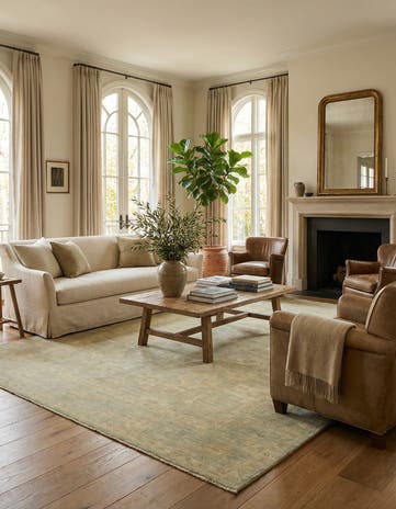 6' 8 x 9' 1 Hand Knotted Over-Dyed Ziegler Rug