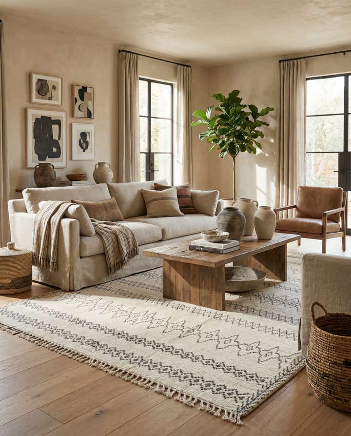 8' 3 x 10' 2 Hand Knotted Moroccan Wool Rug