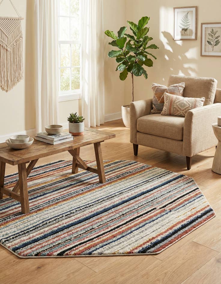 Detail image of 5' 3 x 5' 3 Tagine Octagon Rug