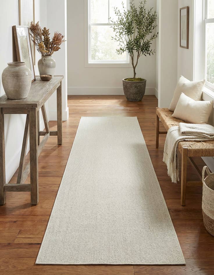 Detail image of 2' 7 x 12'  Washable Solid Indoor / Outdoor Runner Rug