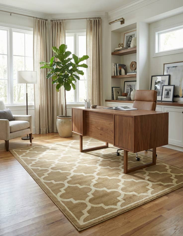 Detail image of  5' 3 x 7' 2 Lattice Rug