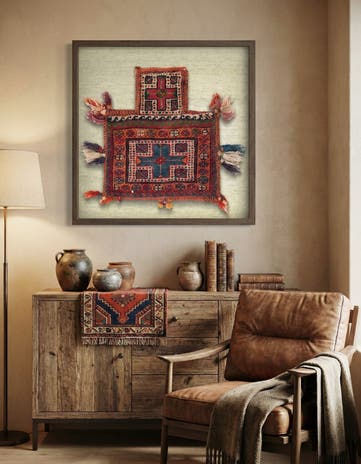 1' 9 x 2' 1 Textile Wall Art Square Rug