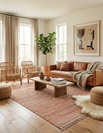 5' 6 x 7' 10 Hand Woven Kilim Modern Wool Rug