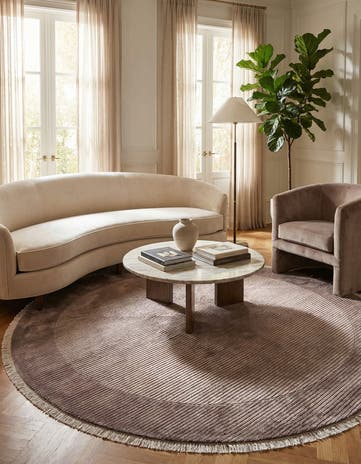 6' 7 x 6' 7 Hand Knotted Darya Wool Round Rug