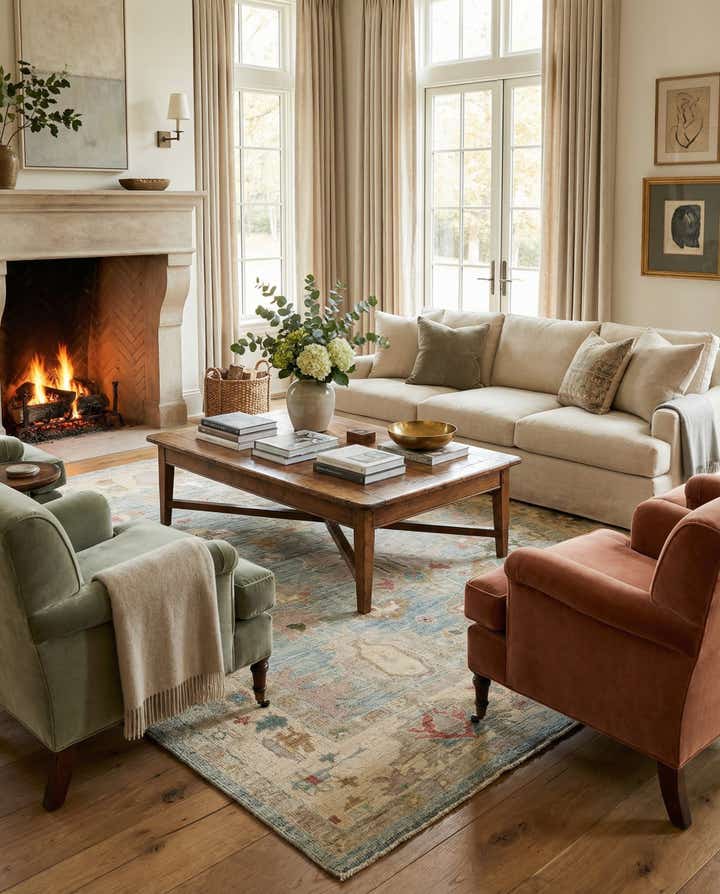 8' 4 x 9' 10 Hand Knotted Oushak Rug