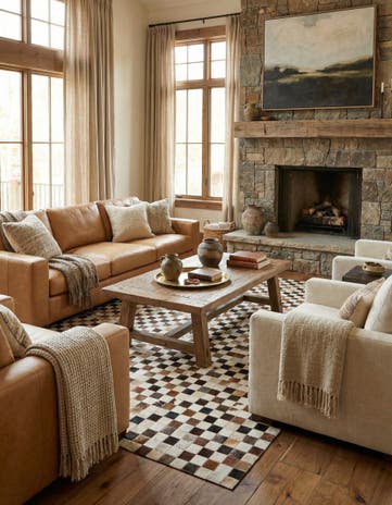 5' x 8' Cowhide Stocks Rug