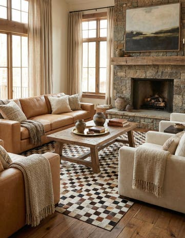 5' x 8' Cowhide Stocks Rug