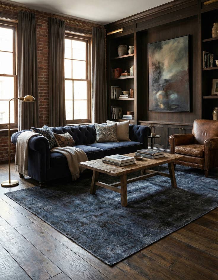 Detail image of 4' 10 x 8'  Hand Knotted Ultra Vintage Persian Wool Rug