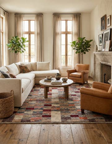 8' 2 x 9' 11 Hand Knotted Moroccan Wool Rug
