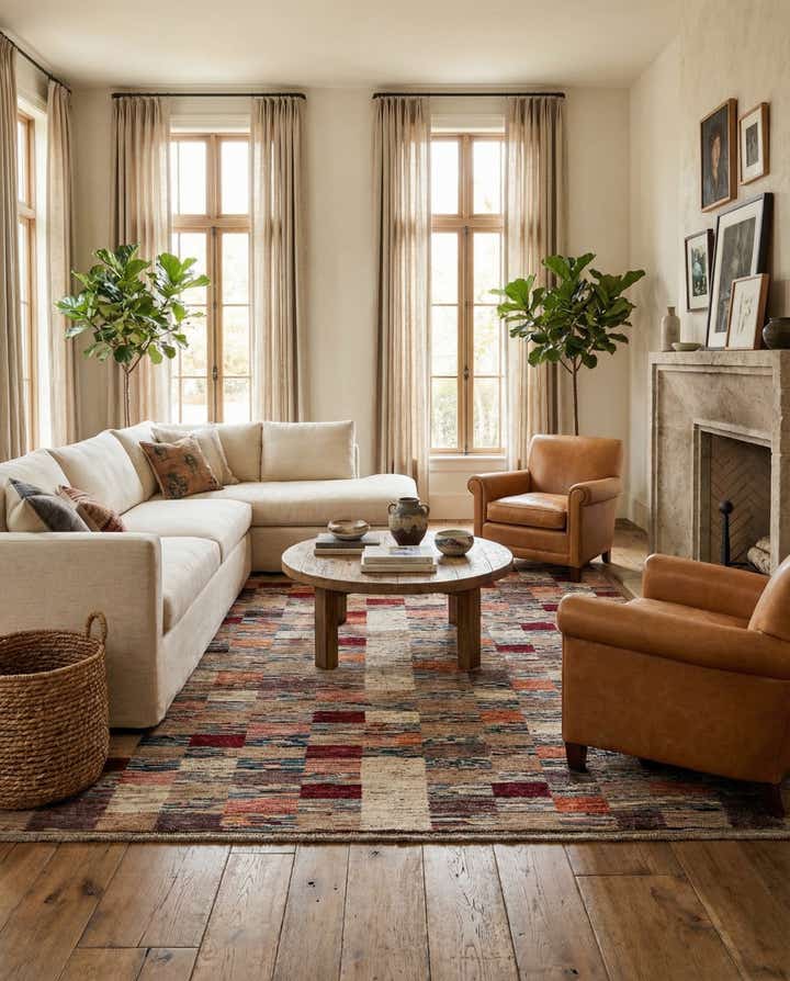 8' 2 x 9' 11 Hand Knotted Moroccan Wool Rug